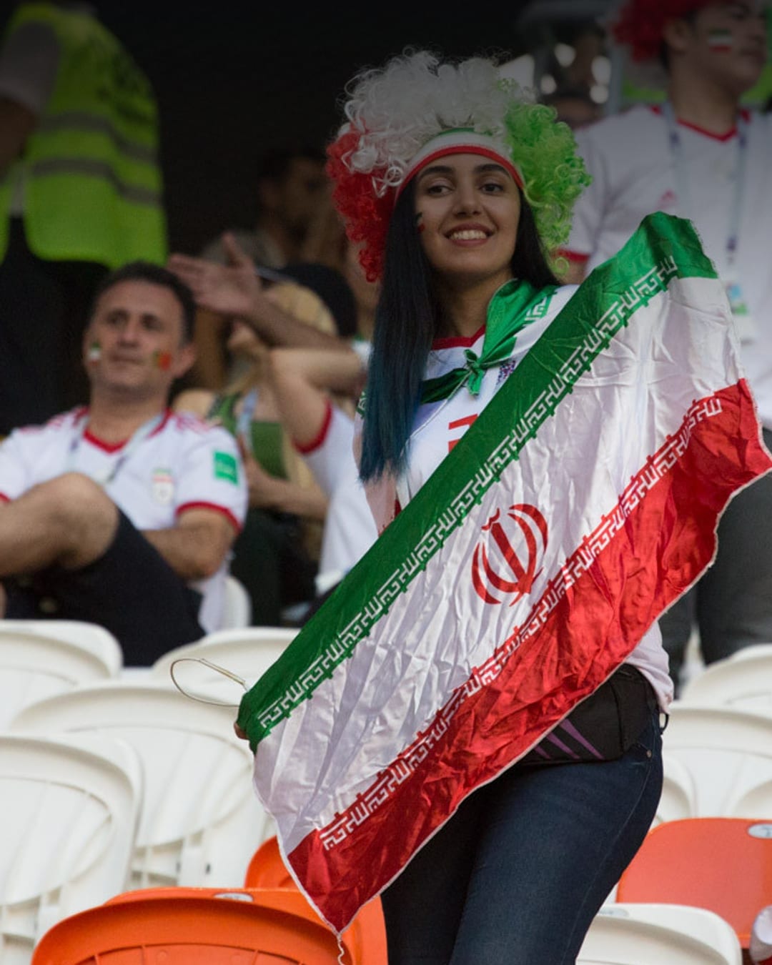 Iran football supporters at a match