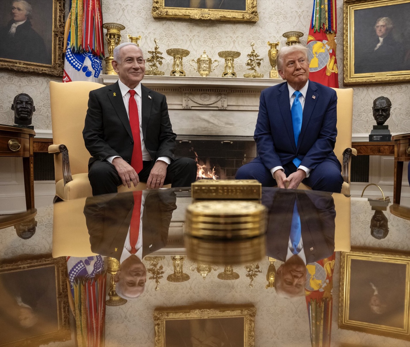 President Donald Trump and Israeli Prime Minister Benjamin Netanyahu at the White House