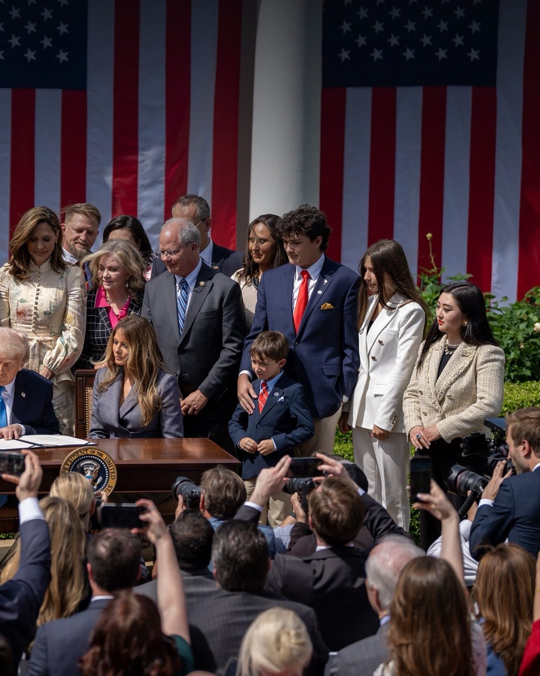 President Donald Trump signs the TAKE IT DOWN Act at the White House